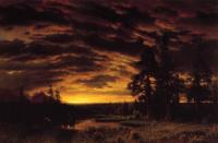 Bierstadt, Albert - Evening on the Prarie